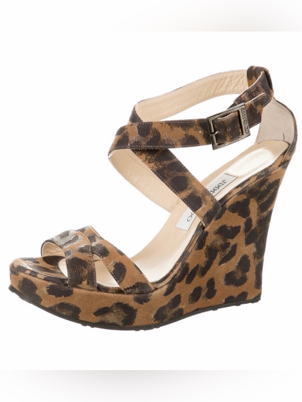 Jimmy Choo Animal Print Platform Sandals